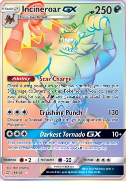 Incineroar GX - Team Up (Secret Rare) [TEU-188]