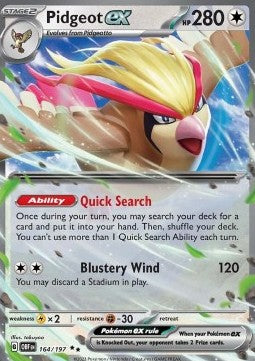 Pidgeot ex - Obsidian Flames (Double Rare) [OBF-164]